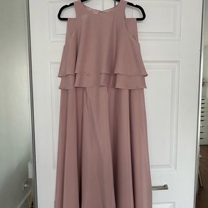 Salmon pink maxi skirt with top